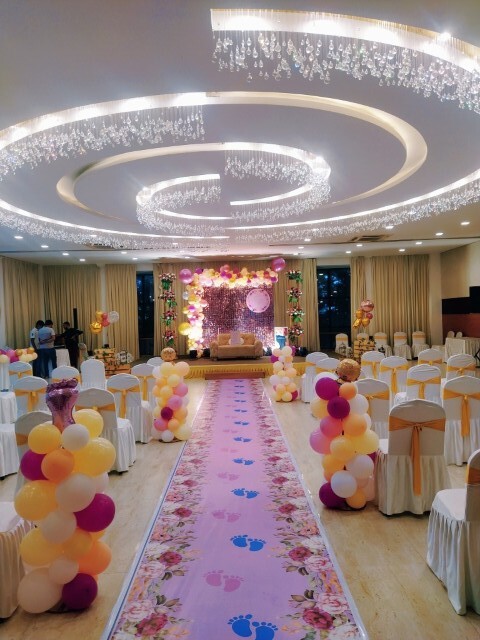 Elegant decor for a Hotel Aram baby shower