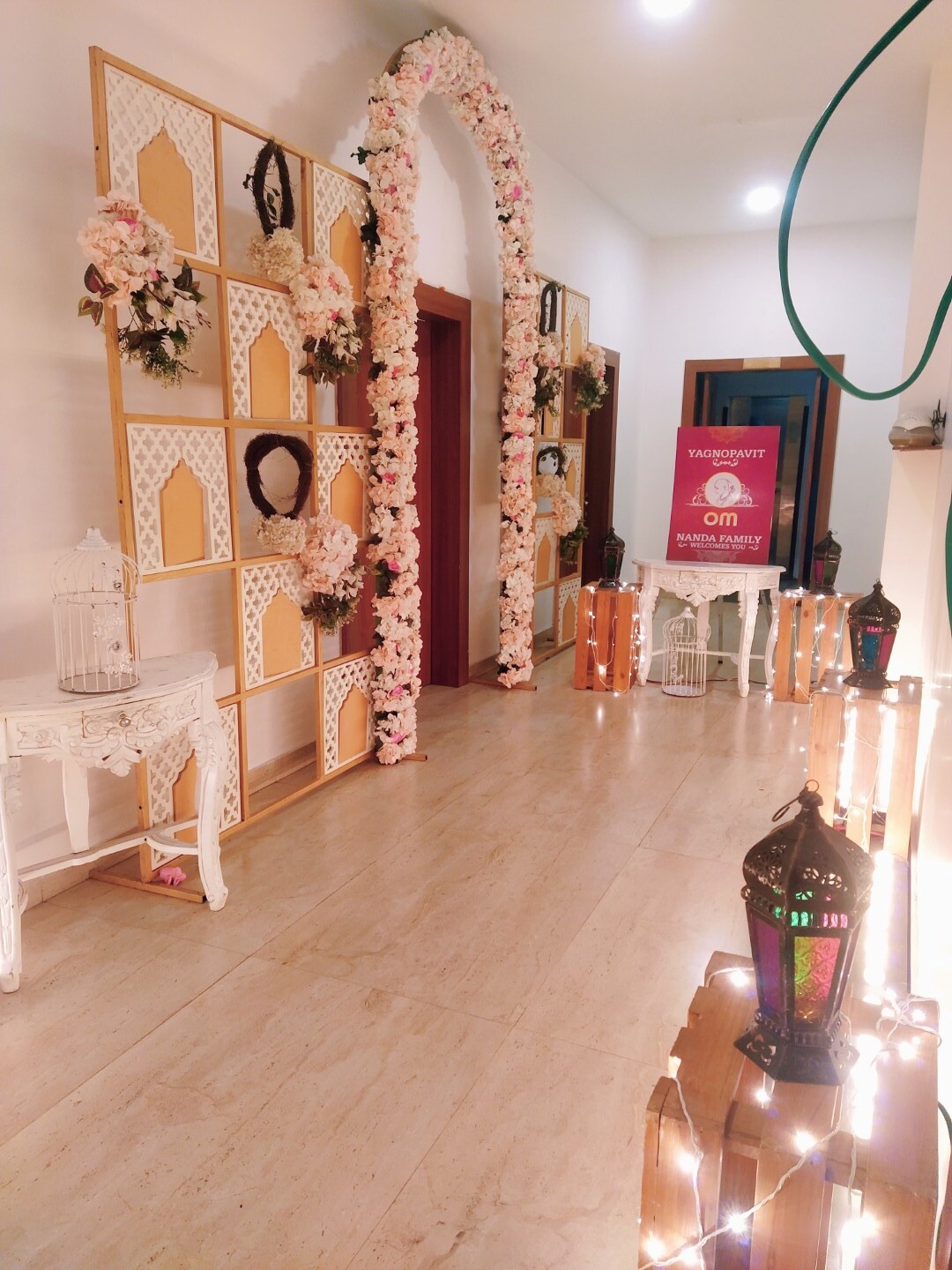 Couple during engagement ceremony at Hotel Aram