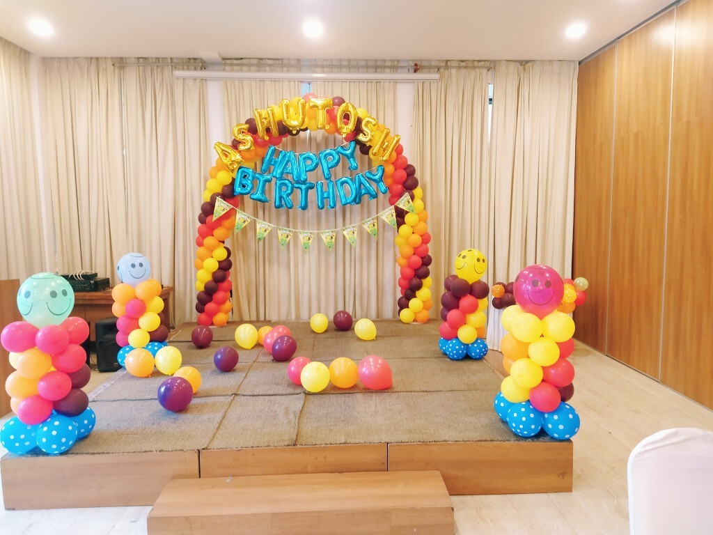 Birthday backdrop at Hotel Aram