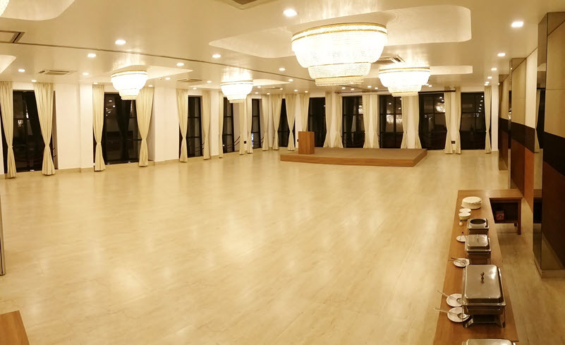 Crystal Hall configured for a corporate conference