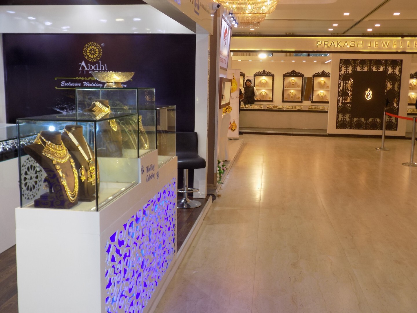 Product exhibition in a banquet hall at Hotel Aram