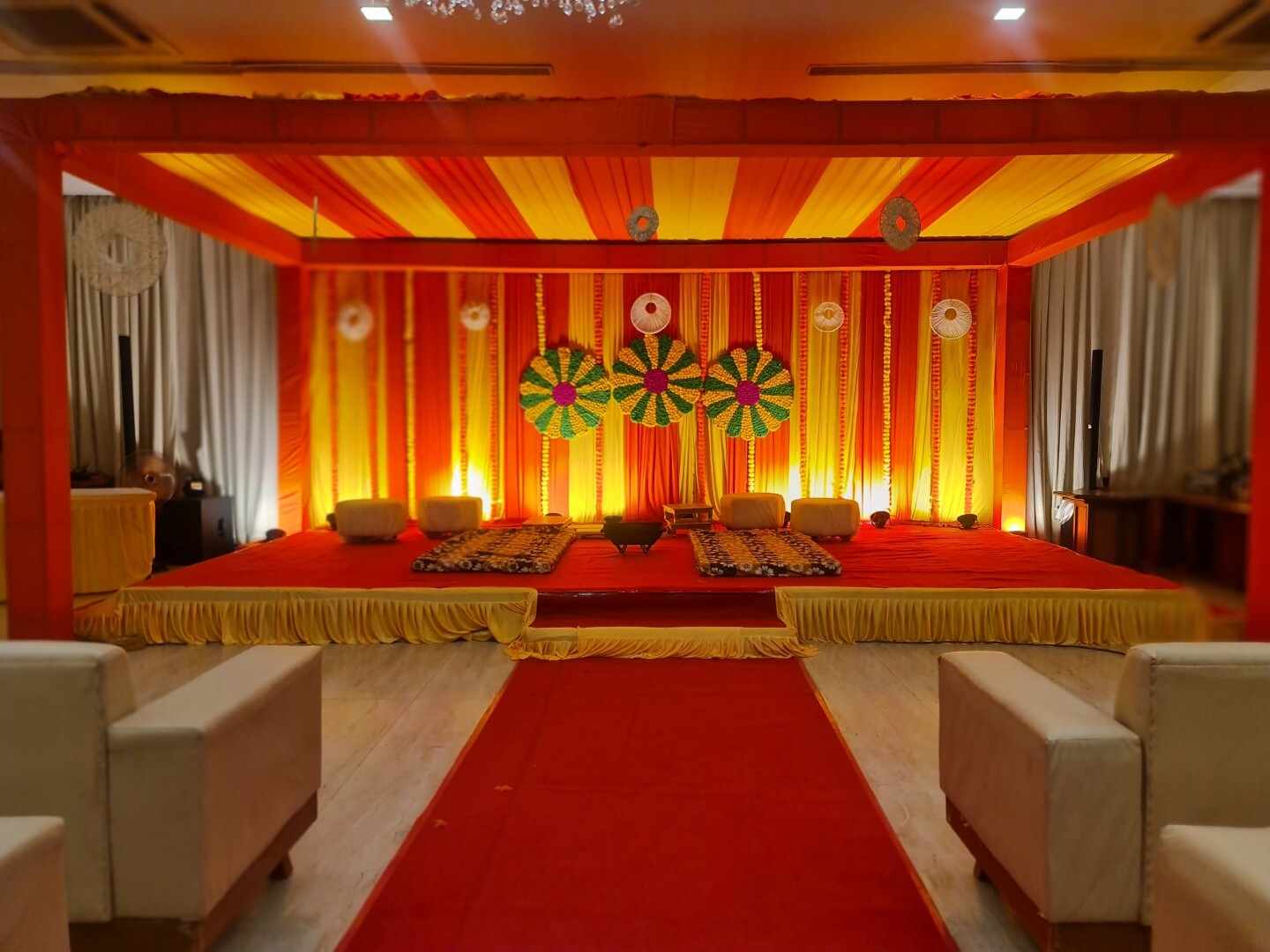 Vibrant Haldi ceremony at Hotel Aram
