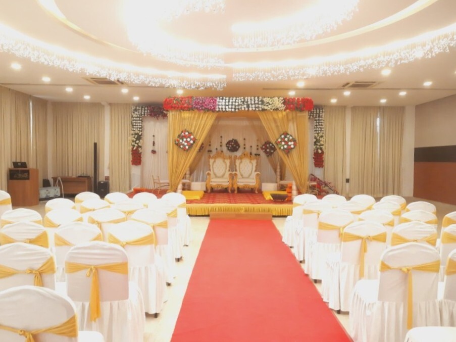 Wedding ceremony decor at Hotel Aram